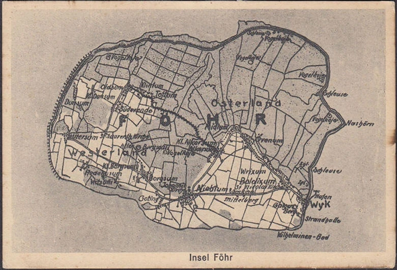 AK Föhr, Spezialkarte, ungelaufen