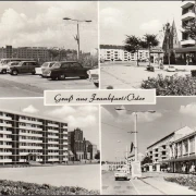 AK Frankfurt an der Oder, Siedlung, RFT Radio, Kirche, gelaufen 1970