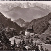 AK Schleching, Pension und Gasthof Streichen gegen Kaisergebirge, ungelaufen