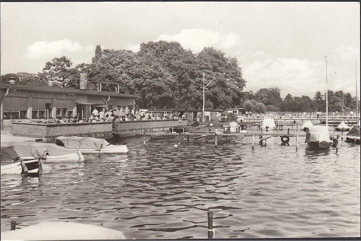 AK Oranienburg, Gaststätte am Lehnitzsee, gelaufen