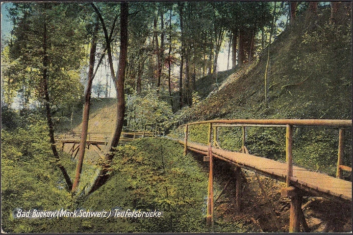 AK Bad Buckow, Teufelsbrücke, ungelaufen