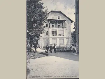 AK Pörtschach, Parkpartie im Etablissement Werzer, gelaufen 1906