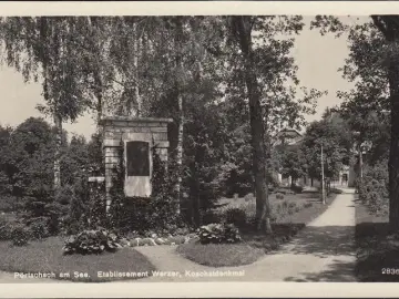 AK Pörtschach, Etablissement Werzer, Koschatdenkmal, ungelaufen- datiert 1929