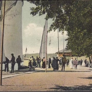 AK Pörtschach, Werzerstrand, Promenade, Segelboote, gelaufen 1913