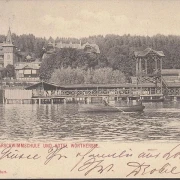 AK Klagenfurt, Militär Schwimmschule, gelaufen 1904