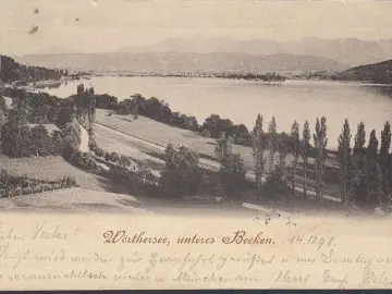 AK Wörthersee, Unteres Becken, gelaufen 1898