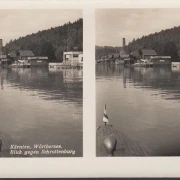 AK Kärnten, Blick gegen Schrottenburg, Stereo AK, ungelaufen