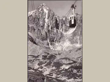 AK Vysoke Tatry, Hohe Tatra, Seilschwebebahn zur Lomnitzer Spitze, gelaufen 1970