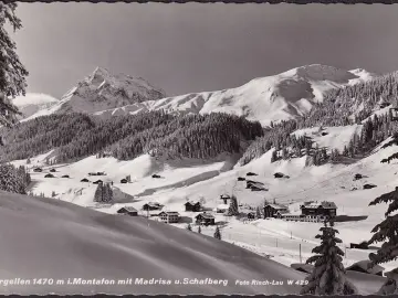 AK Gargellen, Panoramaansicht im Winter, ungelaufen