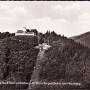 AK Bad Lauterberg, Burgseilbahn am Hausberg, Fliegeraufnahme, gelaufen