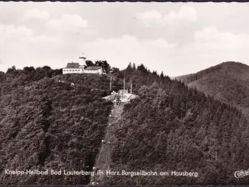 AK Bad Lauterberg, Burgseilbahn am Hausberg, Fliegeraufnahme, gelaufen