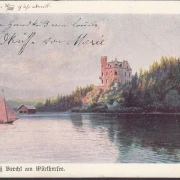 AK Reifnitz, Schloss Bercht, gelaufen 1903