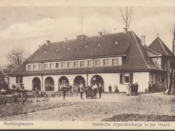 AK Recklinghausen, Vestische Jugendherberge, gelaufen 1927