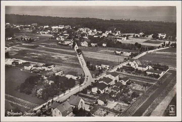 AK Zempin, Fliegeraufnahme, Stadtansicht, ungelaufen