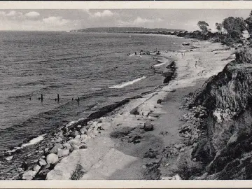 AK Kühlungsborn, Heiligendamm, Strand, gelaufen 1957