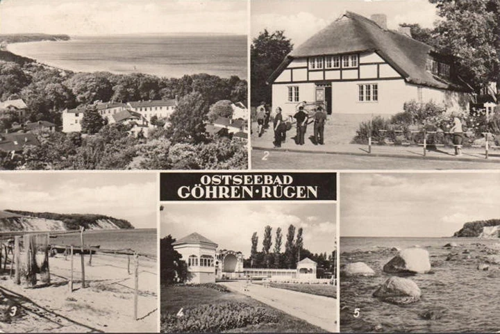 AK Göhren, Heimatstube, Südstrand, Konzertplatz, gelaufen 1974