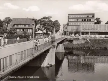 AK Rheine, Emsbrücke, ungelaufen