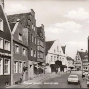 AK Rheine, Marktstraße, Langenberger Pils, Löwen Apotheke, ungelaufen