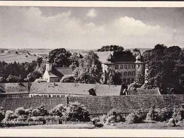 AK Waltershausen, Posterholungsheim Schloss Waltershausen, gelaufen 1955