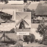 AK Dändorf, Büdnerei, Dorfstraße, Am Bodden, gelaufen 1961