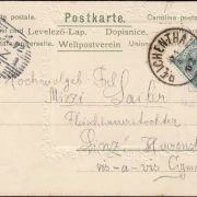 AK Gruss aus Reichenthal, Straßenansicht mit Kirche, Passepartout, gelaufen 1902