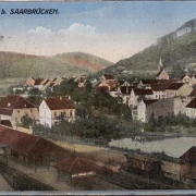 AK Scheidt, Stadtansicht, gelaufen 1921