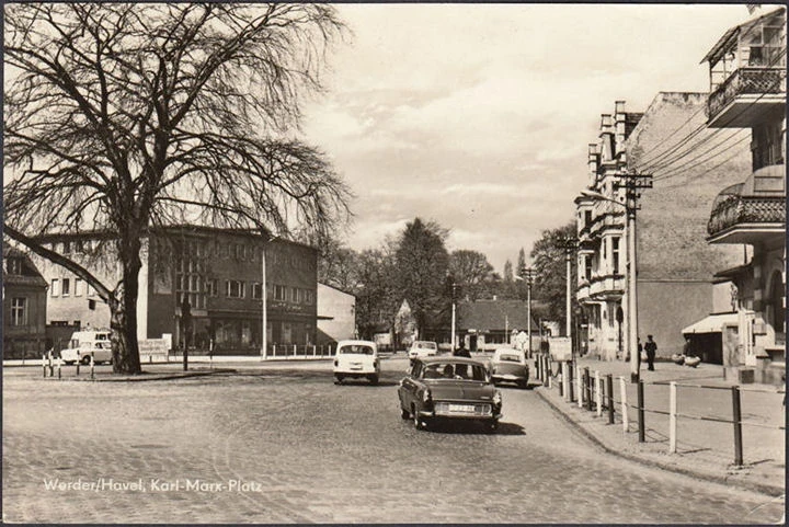 AK Werder, Karl Marx Platz, gelaufen 1971