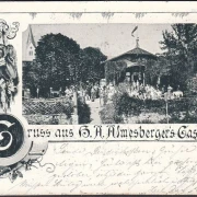 AK Gruss aus Aigen Schlägl, Almesberger Gasthof, gelaufen 1903