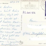 AK Sangerhausen, Marktplatz, Kirche, Autos, gelaufen 1974