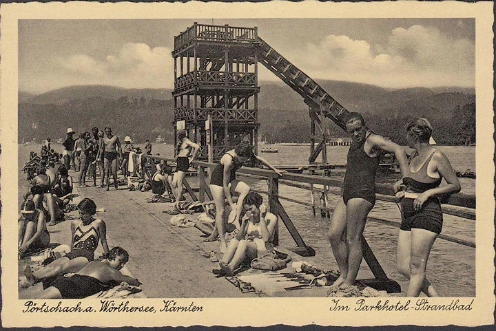 AK Pörtschach, Im Parhotel Strandbad, ungelaufen