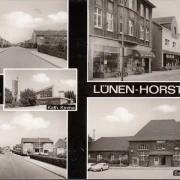 AK Lünen Horstmar, Rotdornweg, Preussenstraße, Bahnhof, Bäckerei, gelaufen 1976