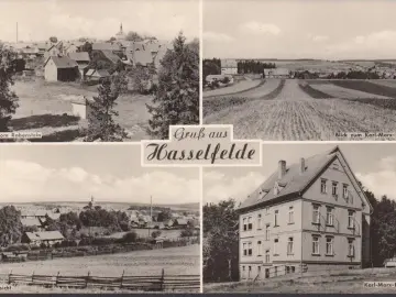 AK Hasselfelde, Karl Marx Heim, Stadtansicht, Rabenstein, gelaufen