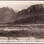 AK Freilassing mit Reiteralpe, Stadtansicht, gelaufen 1956