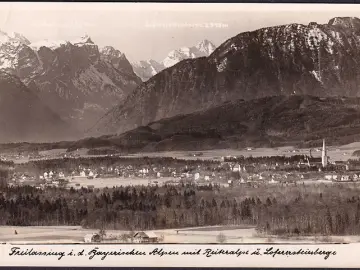 AK Freilassing mit Reiteralpe, Stadtansicht, gelaufen 1956