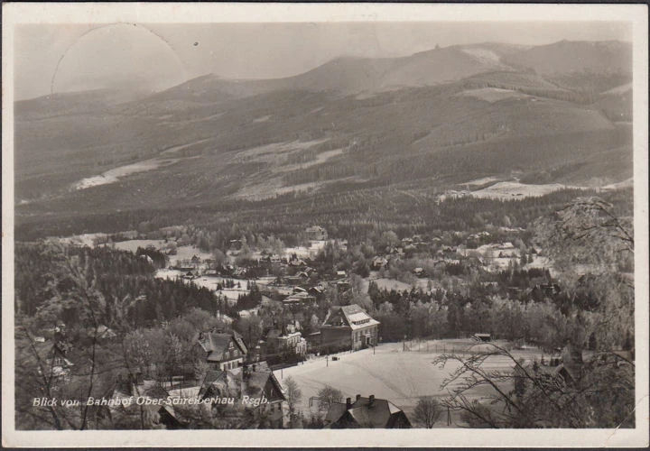 AK Oberschreiberhau, Blick vom Bahnhof, Stadtansicht, 1931