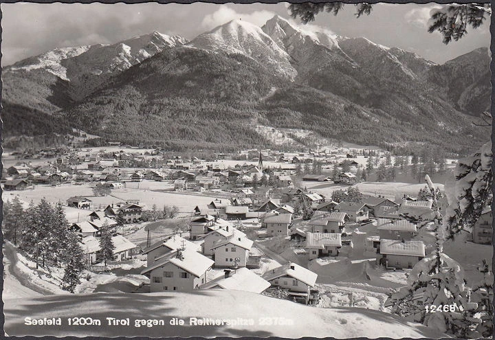 AK Seefeld, Tirol gegen Reitherspitze, gelaufen 1966