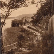 AK Blick auf Maria Wörth von der Kaiser Franz Josef Straße, gelaufen 1908