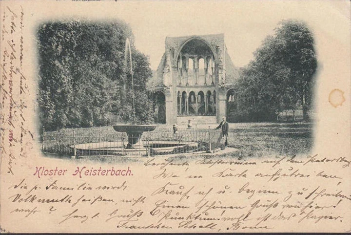 AK Königswinter, Kloster Heisterbach, gelaufen 1898