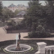 AK Odense, Garten des Lesevereins, gelaufen 1909