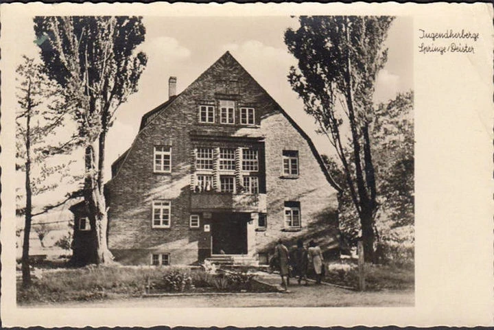 AK Springe Deister, Jugendherberge, gelaufen 1951