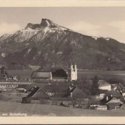 AK Mondsee mit Schafberg, gelaufen 1949