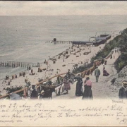 AK Sellin, Strand, Strandkörbe, gelaufen 1902