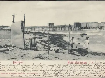 AK Brunshauten, Damenbad, gelaufen 1900