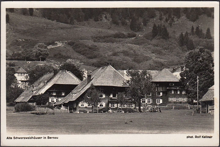 AK Bernau Hof, Alte Schwarzwaldhäuser, gelaufen 1940