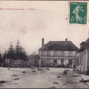 CPA Saint Eliph, La Place, Cafe des Voyageurs, Gauthier Malnou, circular 1909