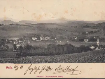 AK Sulz, Stangau, Stadtansicht, gelaufen 1903