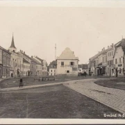 AK Gmünd, Hauptplatz, Apotheke, Tabak, Trafik Shell, gelaufen 1929