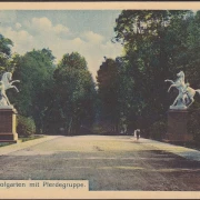 AK Stuttgart, Hofgarten mit Pferdegruppe, gelaufen 1911