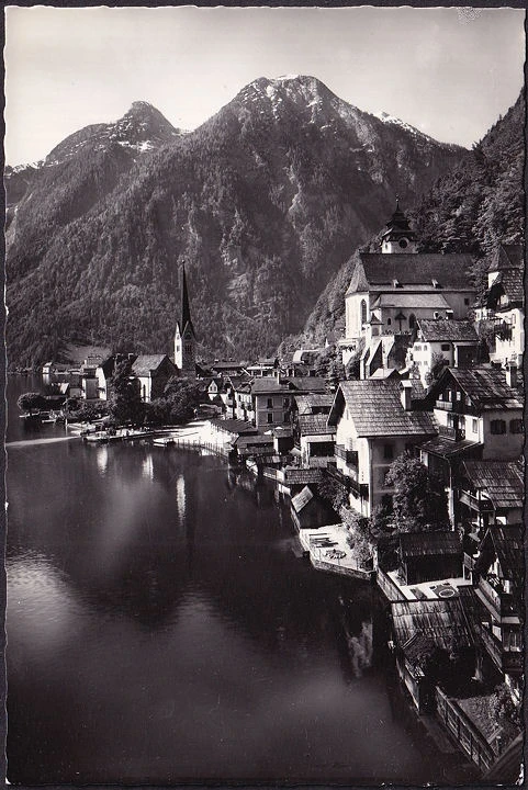 AK Hallstatt, Stadtansicht, ungelaufen