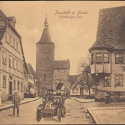 AK Neustadt an der Aisch, Nürnberger Tor, Gasthaus, gelaufen 1910